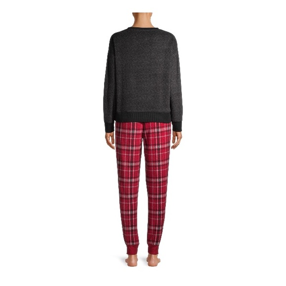 NWT Women's Fuzzy Applique 2-Piece Pajama Set - Picture 3 of 4